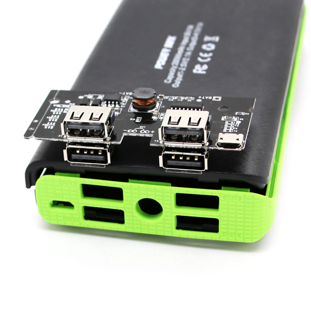 Порты и разъёмы в состоянии внешний аккумулятор на Мощность банк Зарядное устройство чехол виде ракушки