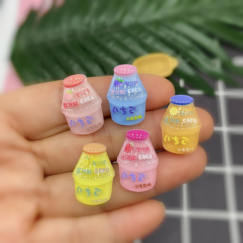 20 шт прозрачный клубника бутылки из под молока полимерные Стразы плоские с