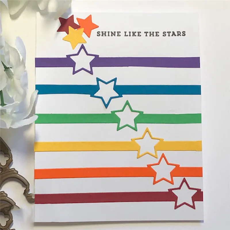 Eastshape Line Frame Border Dies Metal Cutting Scrapbooking Heart Star Die Cut for Card Making Album Paper Craft | Дом и сад