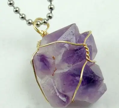 Подвеска неправильной формы из камень кварц Кристалл натуральной руды