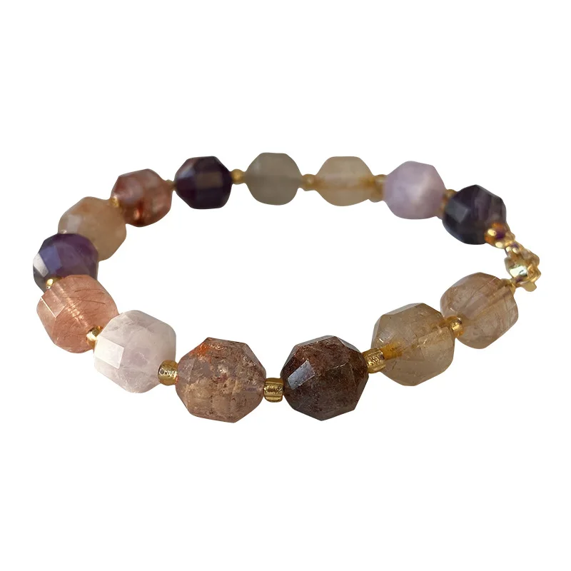 Hair Natural Crystal Bracelets Faceted Lantern Shape Beads Bracelets For Girlfriends Simple Fresh Jewelry