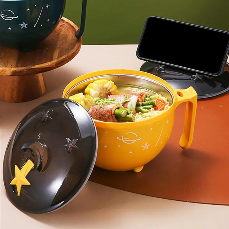 

1pc Stainless Steel Bowl Dessert Bowl Office Food Serving Container Salad Bowl