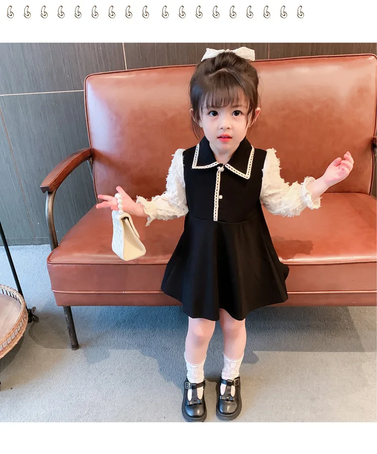 Ropa con patr&oacute;n para ni&ntilde;os, vestido de princesa para ni&ntilde;a de 2 a 7 a&ntilde;os, ropa de algod&oacute;n, disfraz para fiesta de cumplea&ntilde;os-5