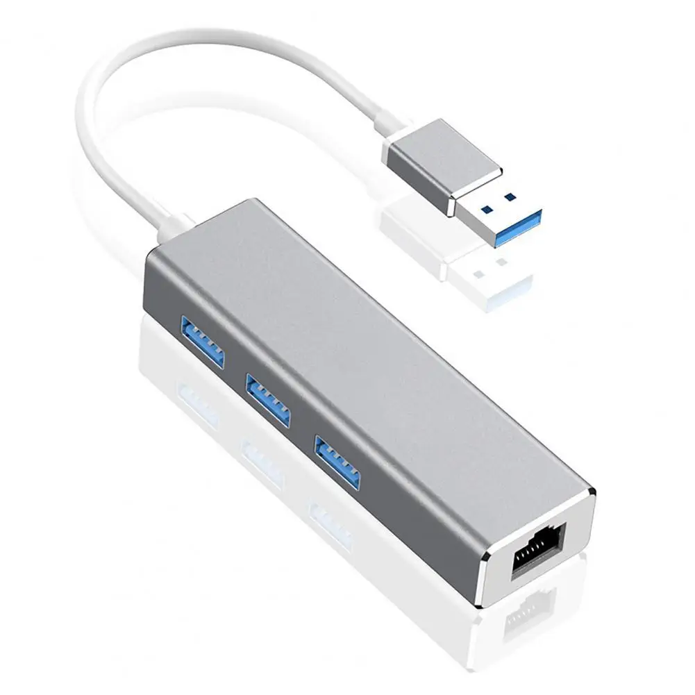 

USB Ethernet USB Hub to RJ45 Lan Network Card 10/100/1000 Mbps Ethernet Adapter for Mac- iOS Laptop PC Windows- RTL8152 USB 3.0