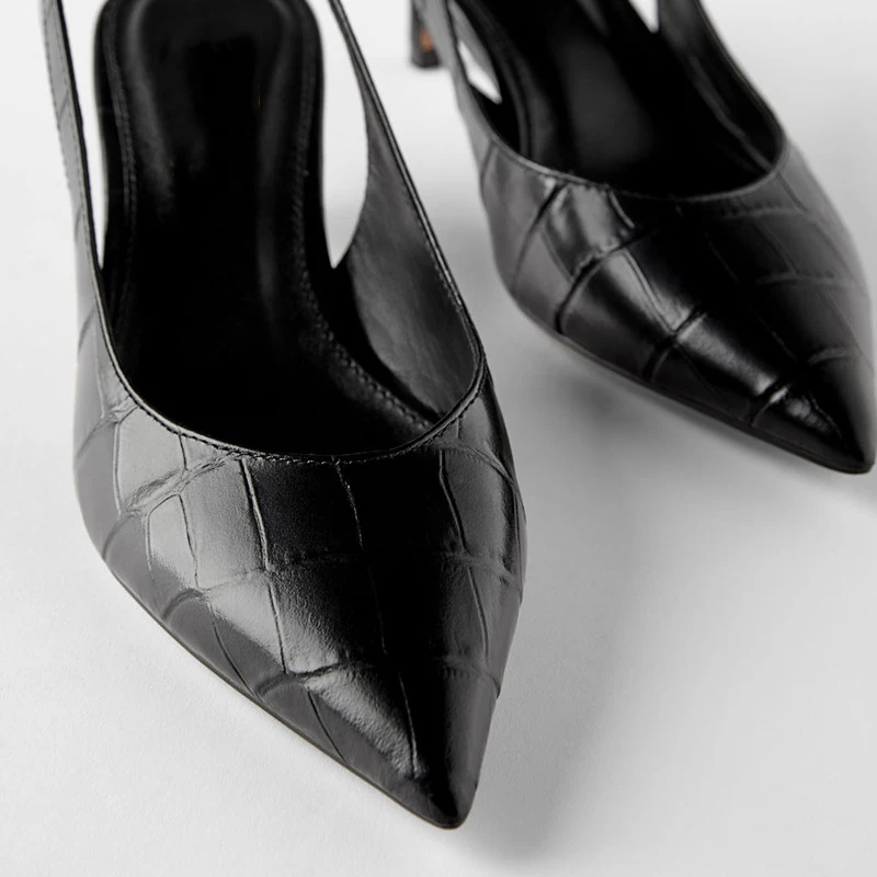 Туфли женские из натуральной кожи на низком каблуке с ремешком щиколотке|Женские