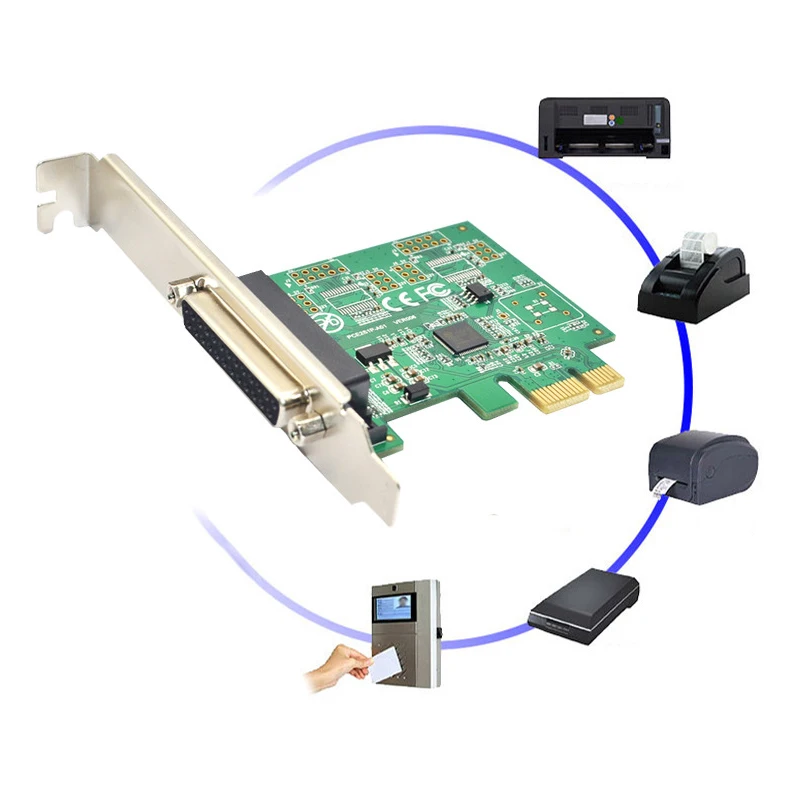 PCI Express к параллельному порту DB25 25Pin PCIE Riser Card принтер LPT PCI-E X1 плата расширения