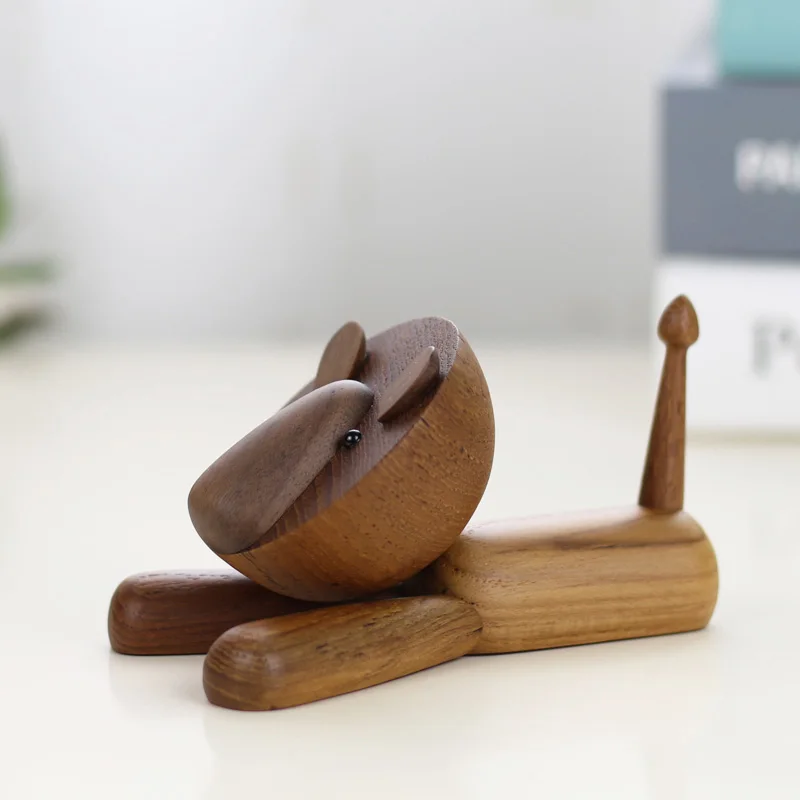 Деревянный Лев Модель подарки и игрушки домашний декор фигурки животных для