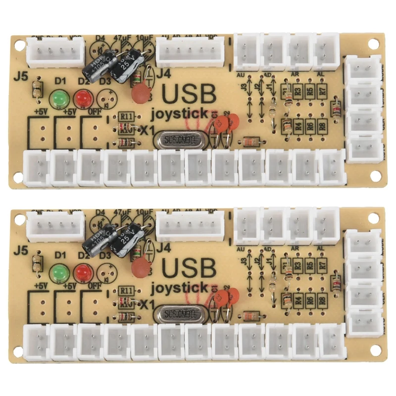 

4 Set Zero Delay Arcade USB Encoder PC To Joystick For 5PIN Joystick & 2.8MM Button