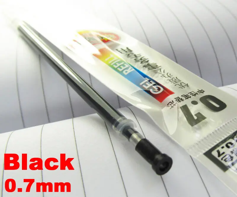 

10pcs M&G MG-6128 0.7mm Refills for GP-1111Gel Ink Rolling Ball Point Pen Black Red Blue 3 Colors