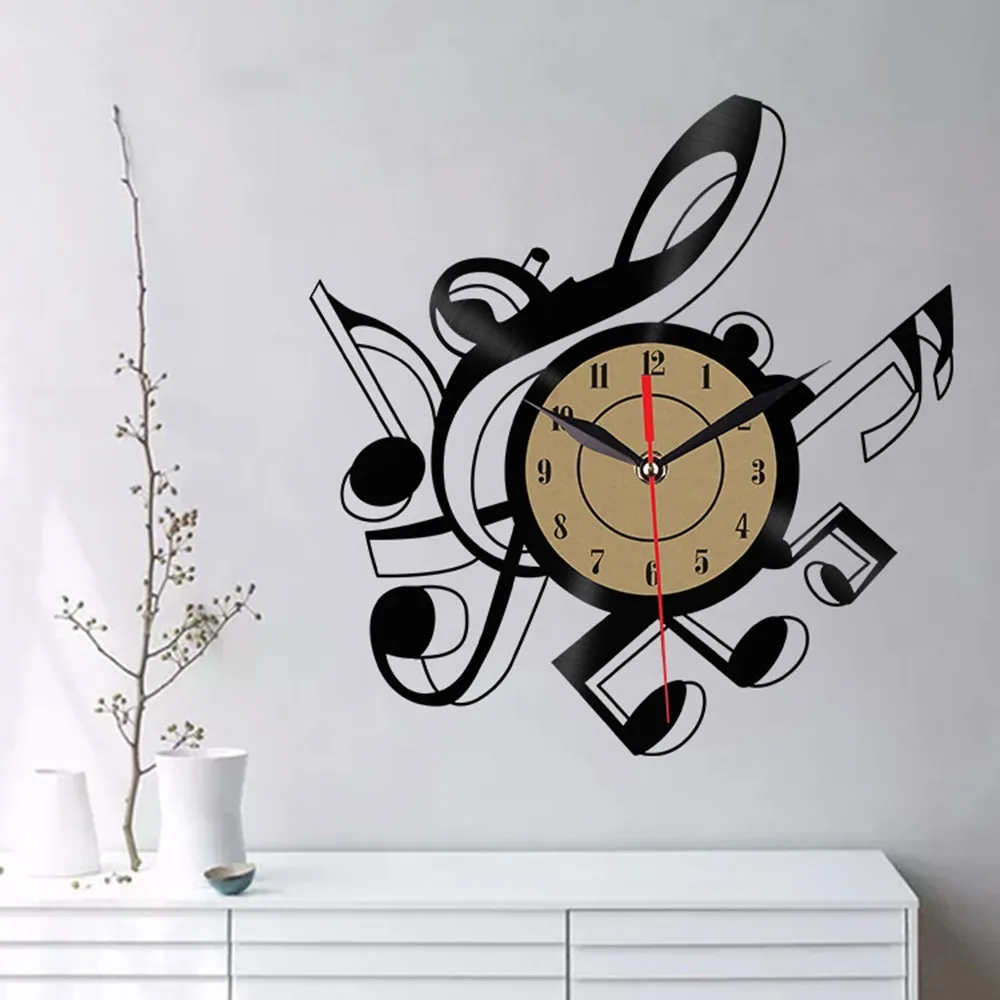 Круглые акриловые виниловые часы Ретро музыкальные настенные 3D Настенные