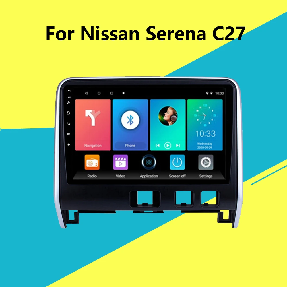 

10" 2 din Car radio For 5th Generation Nissan Serena (C27) 2.5D GPS Multimedia player with FM 2.5D HD SWC Android 8.1 wifi