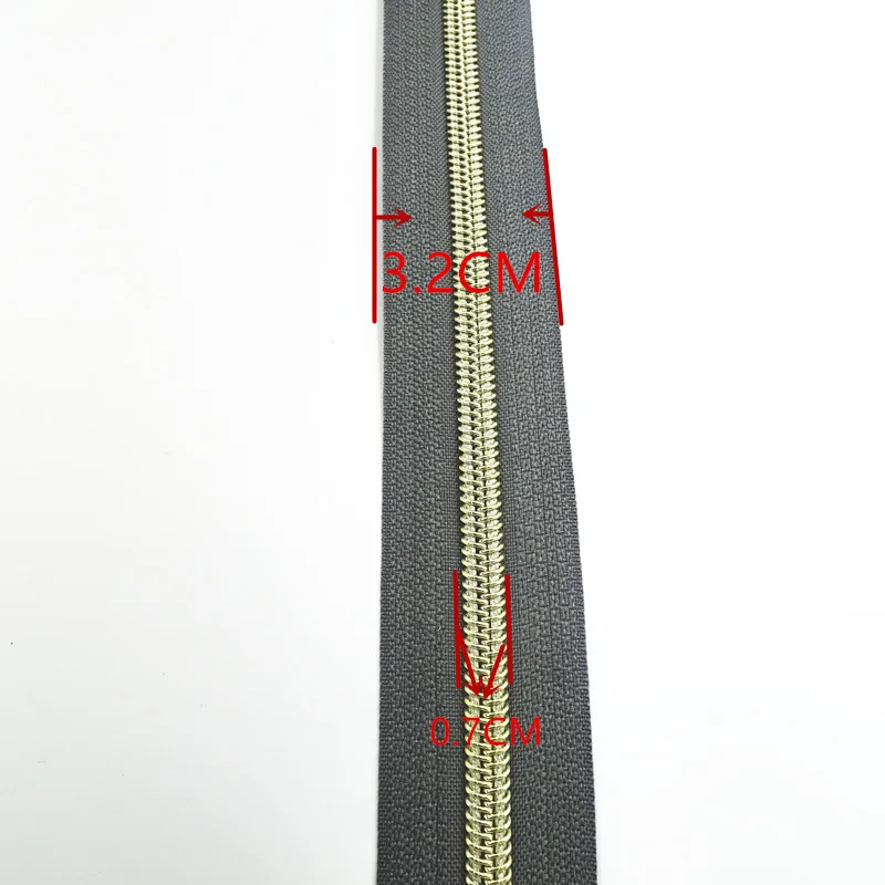 

10M 20Pcs Slider 5#Colored Silver Tooth Nylon Zipper Coil Code Decoration Luggage Garment Purse Bags DIY Home Sewing Accessories