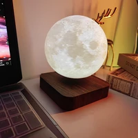 innovation 3d printing floating rotating magnetic levitation moon light kids gift table lamp led night light creative home decor