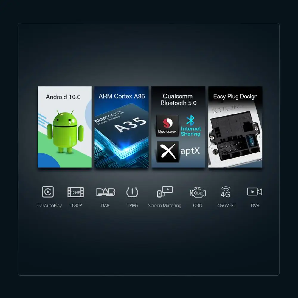Автомобильный стерео-радиоплеер XTRONS Qualcomm Bluetooth 5 0 AptX Android 10 для Suzuki Jimny 2007-2016