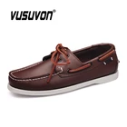 Лоферы мужские, из натуральной кожи, на плоской подошве, в стиле ретро