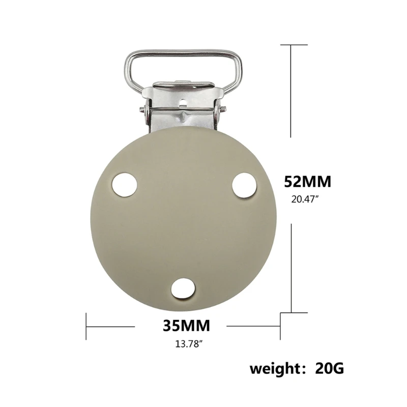 De silicona DIY ronda beb&eacute; chupete Dummy mordedor Clips para chupete de enfermer&iacute;a juguete de la Ronda de Clips sostenedor libre de BPA chupete Clip-1