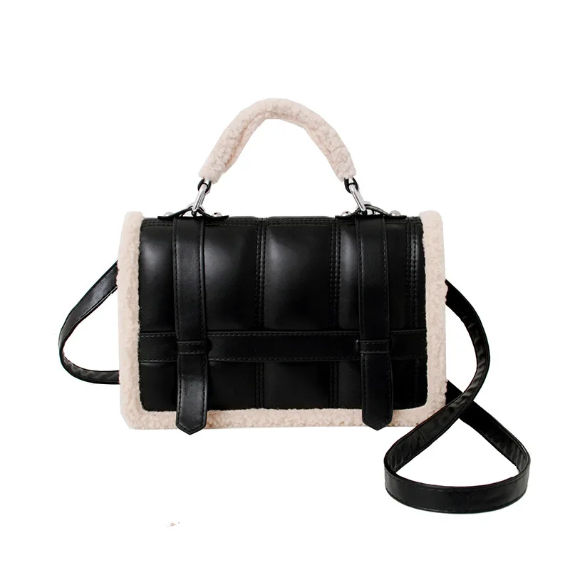 

Women's Bag, Pu Leather, Handbag, Women's Shoulder Messenger Bag,2021 Brand, Designer, Girl's Purse, Autumn, Winter, Plush Bag