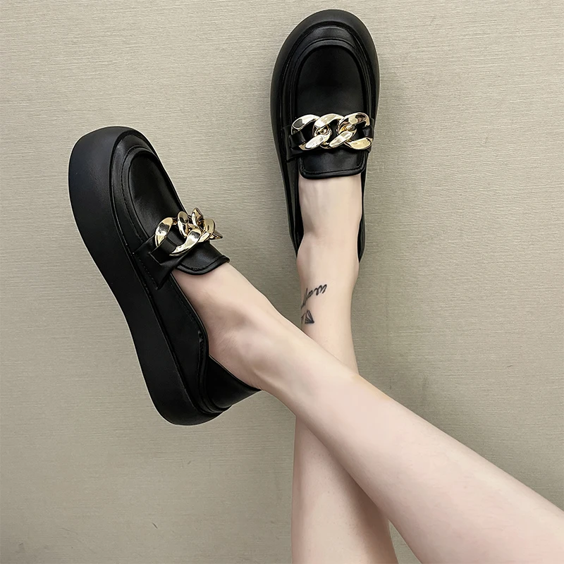 

Summer Shoes Ladies Casual Female Sneakers Clogs Platform 2021 Fashion Women's Flats Slip-on Loafers With Fur Round Toe New Cree