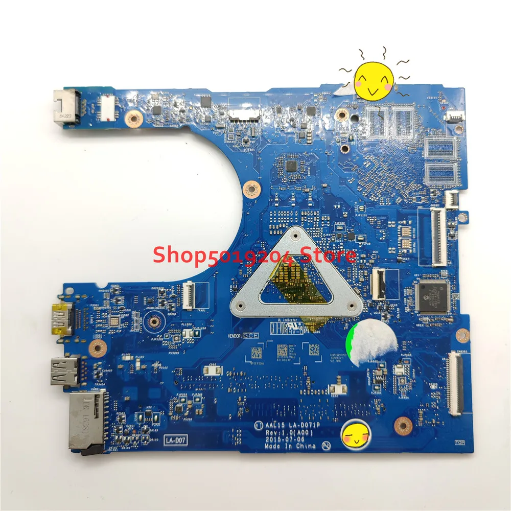 Материнская плата для ноутбука DELL 15 5559 фотосессия 027G19 27G19 с процессором SR2EU I3-6100U