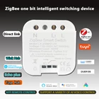 Релейный модуль Tuya ZigBee 3,0 с Wi-Fi, двухсторонний мини-переключатель сделай сам для измерения мощности, 1 клавишапуть, таймер, приложение для умного дома
