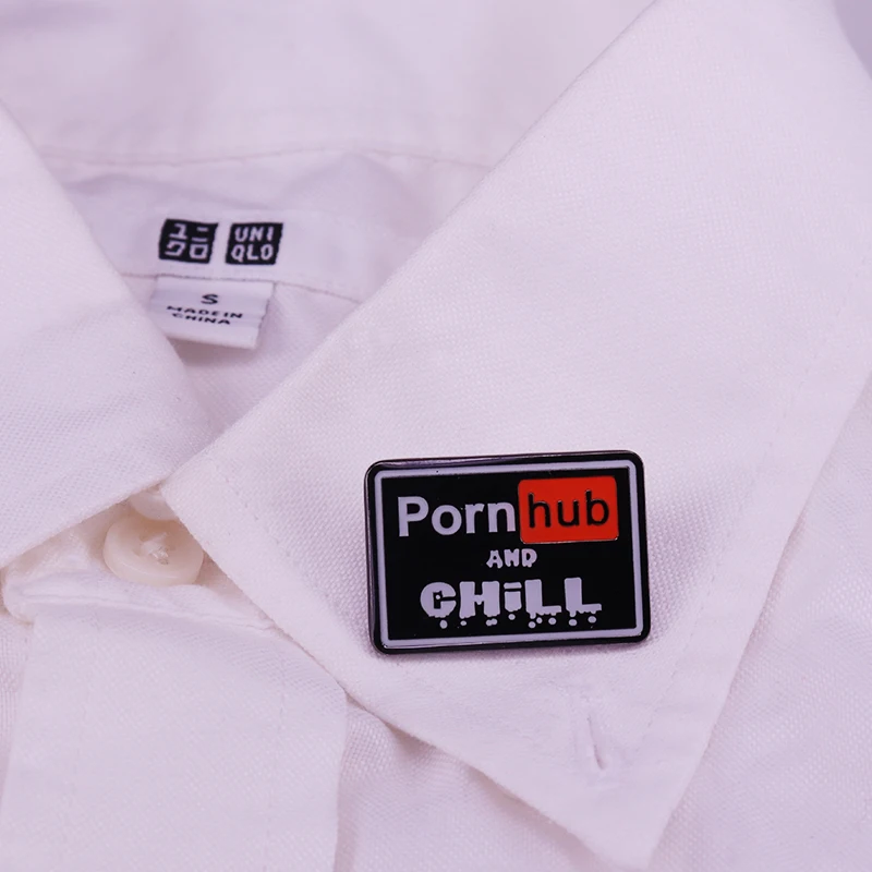 Chill statement pin share Забавный подарок | Украшения и аксессуары