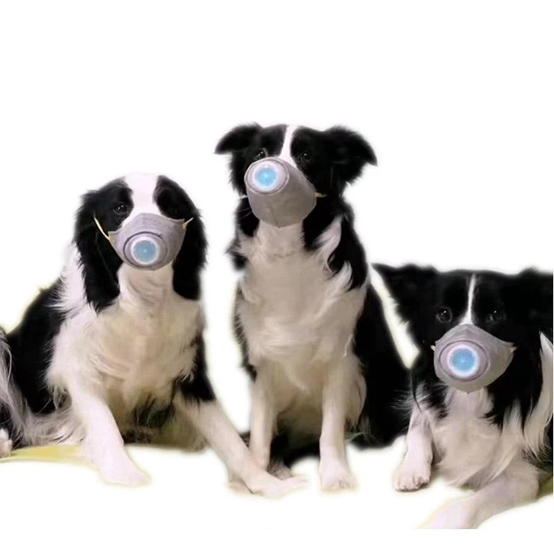Маска для рта собаки Pet респираторная PM2.5 фильтр против пыли дымчатые маски