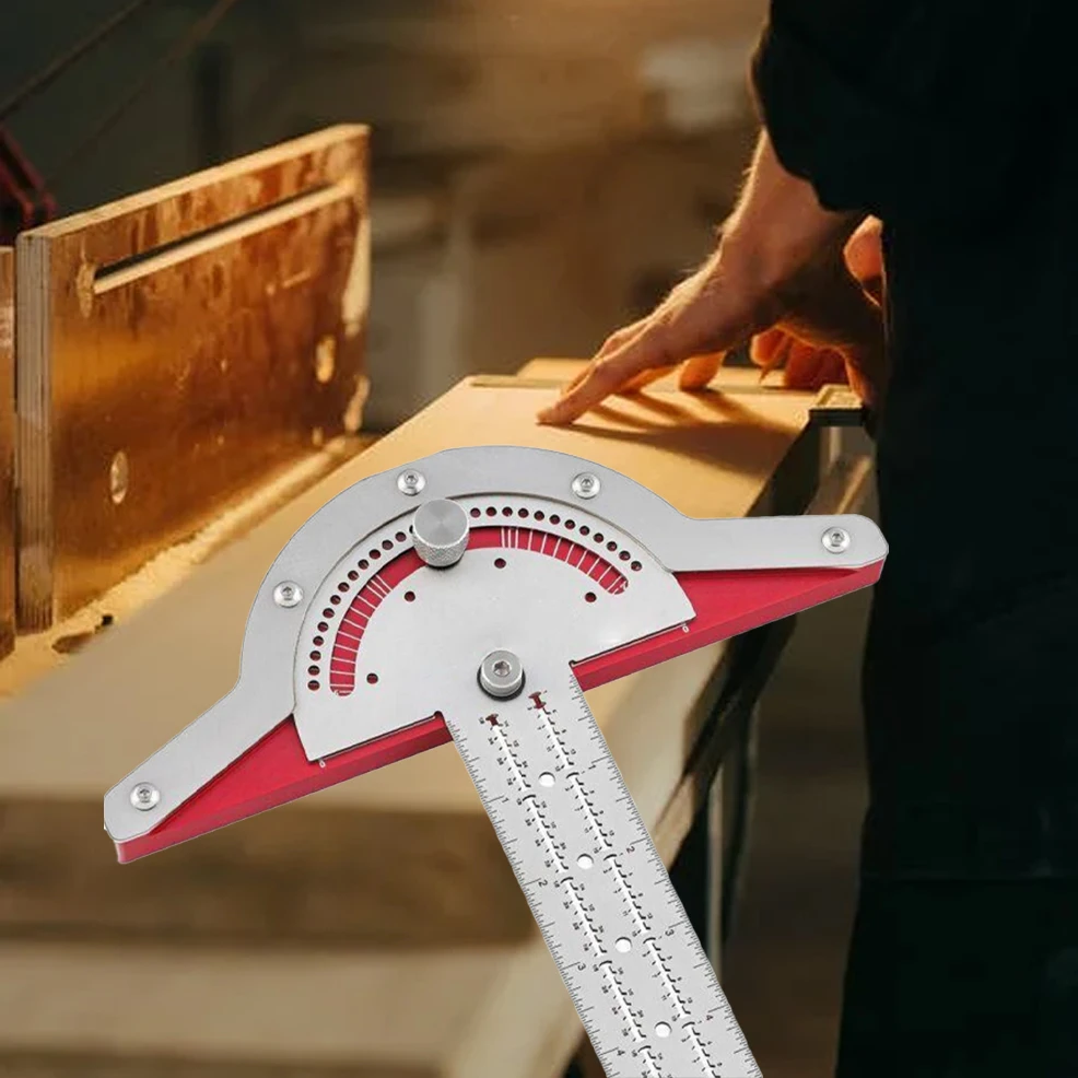 

New Woodworkers Edge Rule Efficient Protractor Angle Protractor Woodworking Ruler Angle Measure Stainless Steel Carpentry Tool