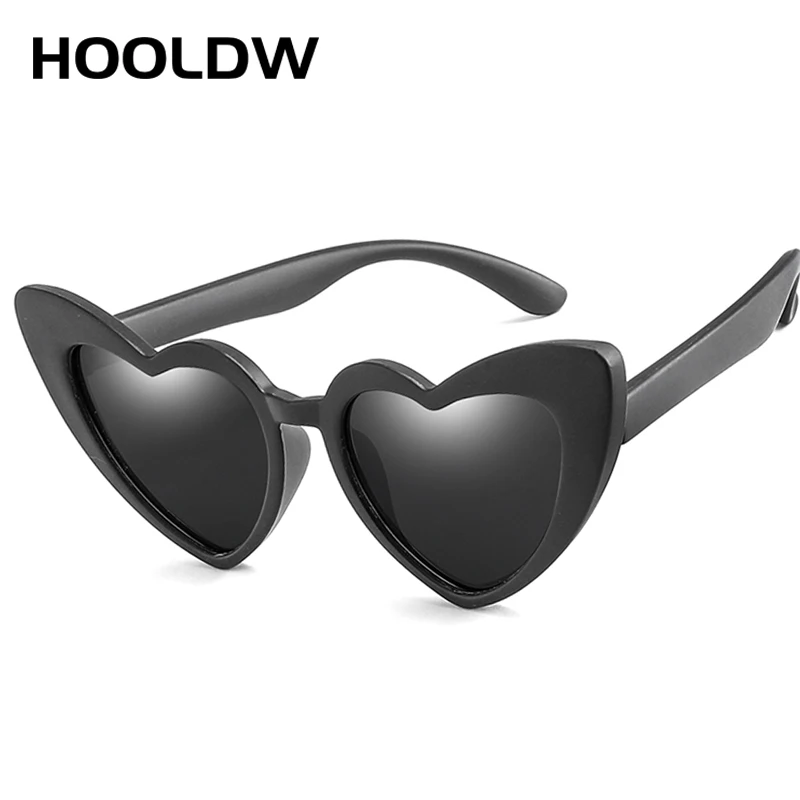 

HOOLDW Новые Детские поляризованные солнцезащитные очки в форме сердца модные детские солнцезащитные очки для мальчиков и девочек UV400 силикон...