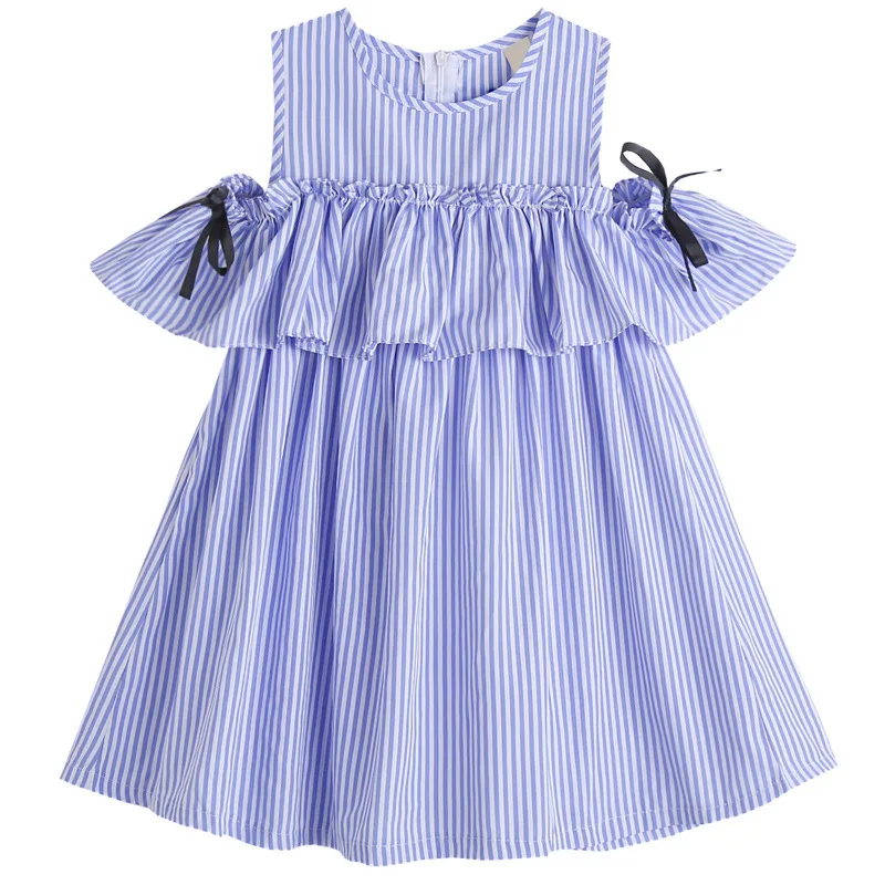 

Summer Kids Clothes Girls Dress Child Costume Children School Wear Clothing 8 To 10 Years Princess Casual Off The Shoulder Dress