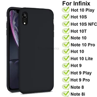 Plain Phone Shell Bumper For Infinix Hot 10S NFC 10T Hot9 Play Pro Soft Black TPU Case For Infinix Note Pro Silicone Case