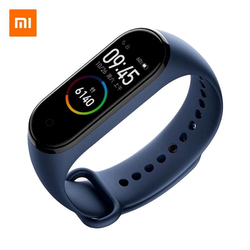 Оригинальный ремешок Xiaomi Mi Band 3 4 из ТПУ черный синий оранжевый розовый винно
