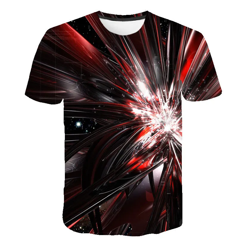 

3D T shirt Colorful Printing Casual Summer Style Fashion Abstract Print Short Sleeve Tees Men Tops O Neck Art Streetwear