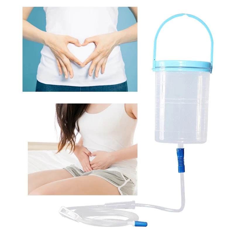 

Enema Bowel Barrel Enema Bag Device Gesen Coffee Intestine Bowel Hydrotherapy Device with 10 Tube Hygiene Product Household