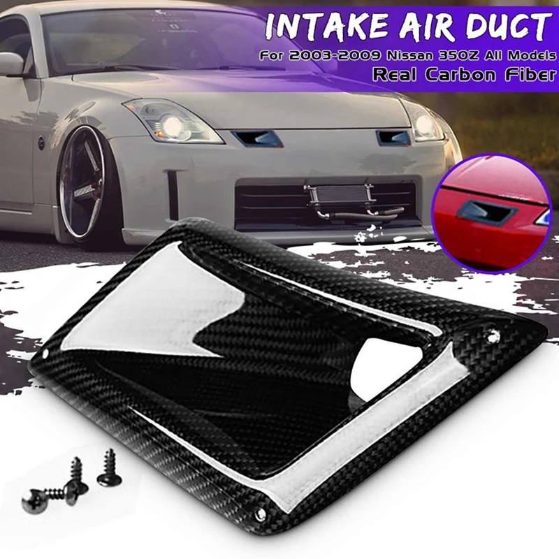 

for NISSAN 350Z Z33 2003-2009 Carbon Fiber Left Bumper Air Duct Intake Vent Covers