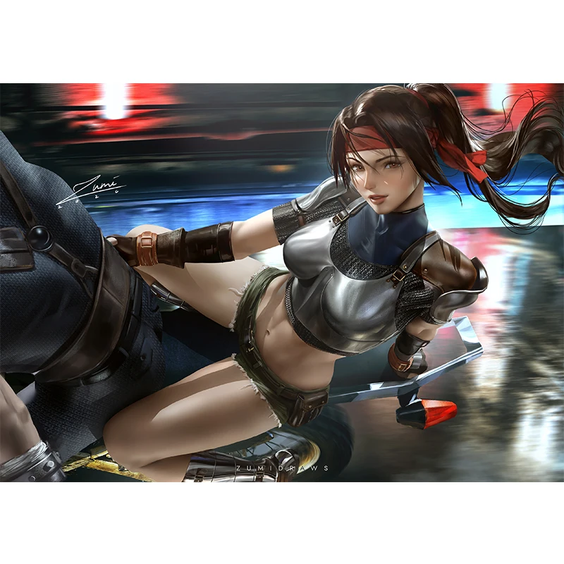 

Sexy Cool Motorcycle Girl Jessie Canvas Painting Custom Print Video Game Anime Poster Wall Art Picture for Bedroom Living Room