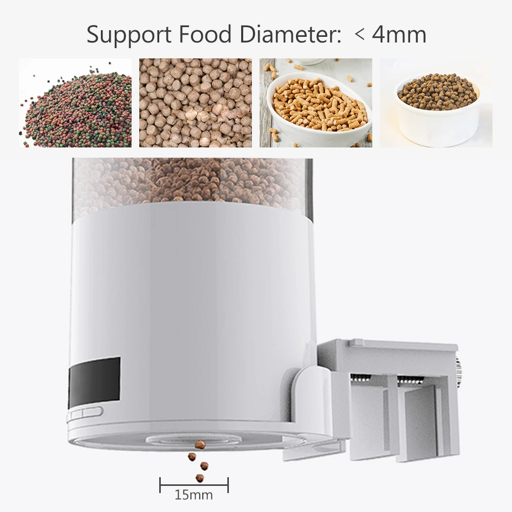 500 мл автоматический податчик для рыбы стеклянной аквариумная кормушка рыб ЖК