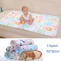 baby waterproof sheet urine changing pads urine pad cartoon reusable infant bedding nappy burp mattress changing mat