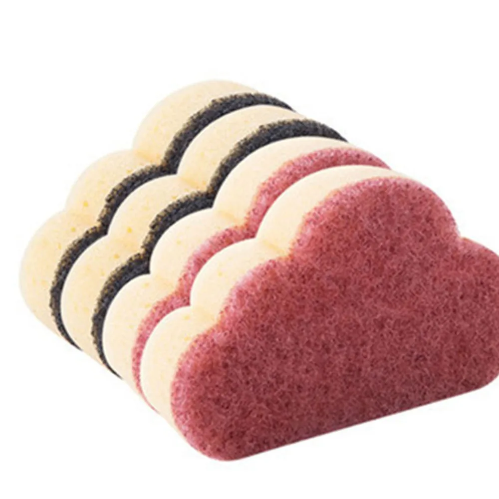

12pcs Cloud Shaped Cleaning Sponge Home Practical Kitchen Cleaning Sponge for Dish Cup Bowl Desktop (Blue Black Red, each Color
