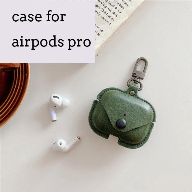 Роскошный мягкий чехол для Apple Airpods, аксессуары, роскошный кожаный чехол для AirPods 2 pro, наушники 3, черный чехол с брелоком - Цвет: Green for  pro