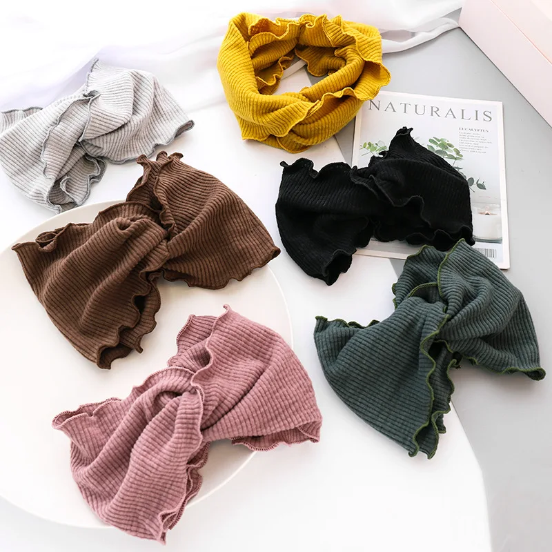 Новый простой вязаный однотонный шарф в полоску европейском и американском