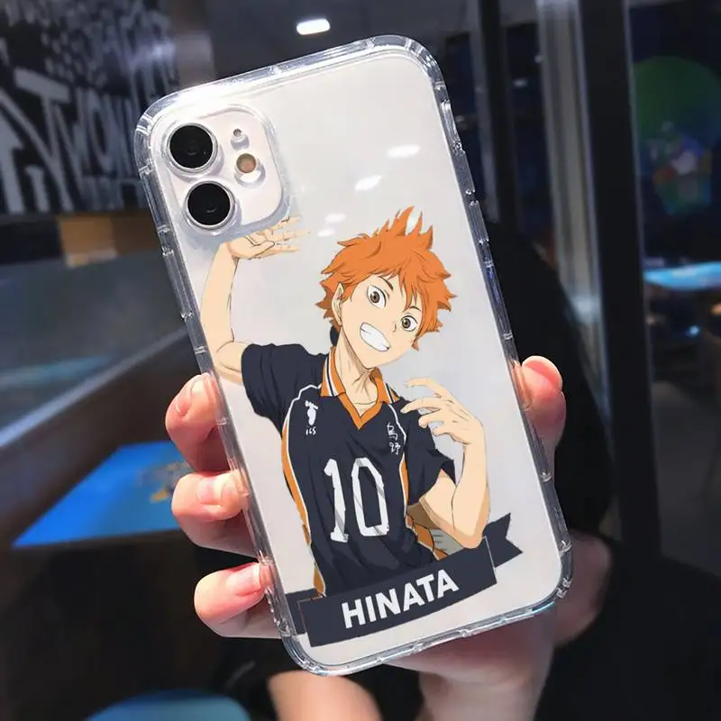

Haikyuu Hinata attacks Anime Phone Case Transparent for Clear iPhone 11 12 mini pro 8 7 6 6S XS MAX Plus X 5S SE 2020 XR