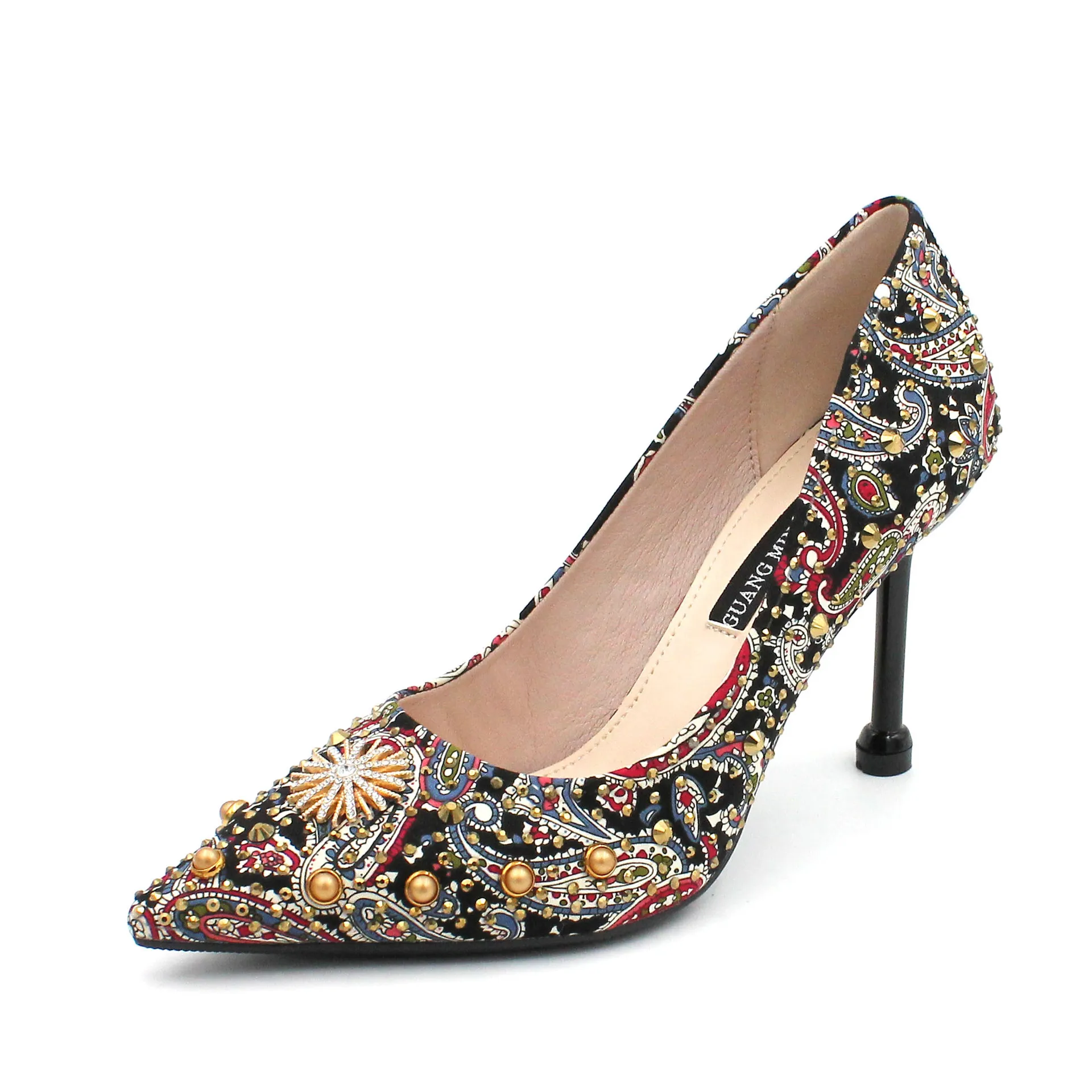 

Wedding shoes bridesmaid women 2020 new shallow mouth women high heels rhinestone women stiletto single shoes rivets