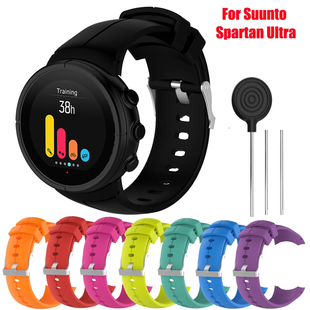 

For Suunto Spartan Ultra Rubber Sport Durable Silicone Watch Band Strap Wristband Replacement for Spartan Ultra Bracelet Belt