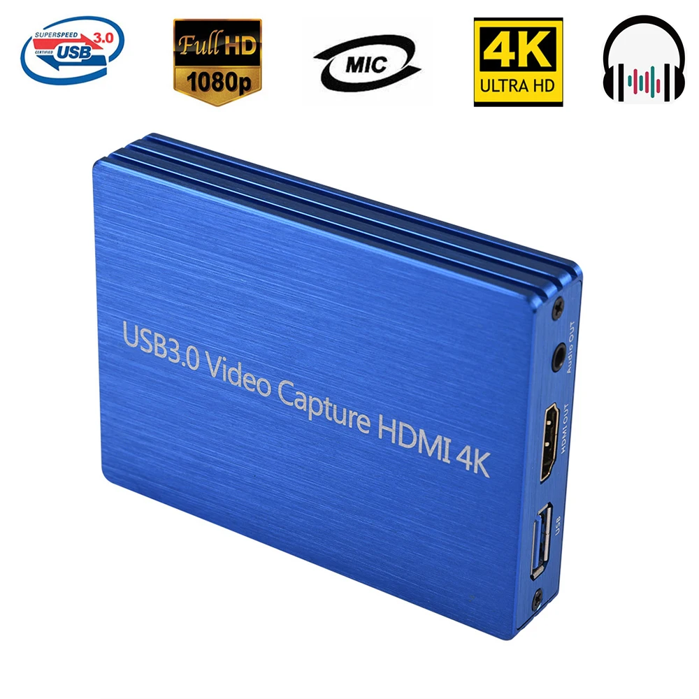 Видеорегистратор 4K HDMI USB 3 0 1080P 60 кадров/с|Кабели USB| |