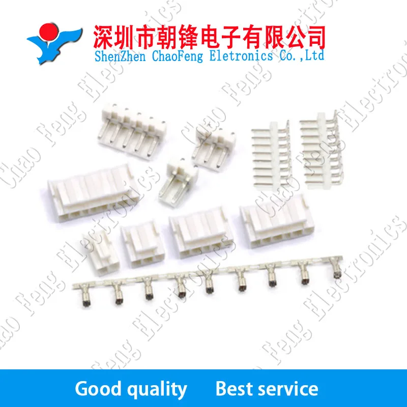 10PCS VH3.96 2/3/4/5/6/7/8/9/10 PIN connectors 3.96mm ,Male Plug + straight needle base + terminal New original