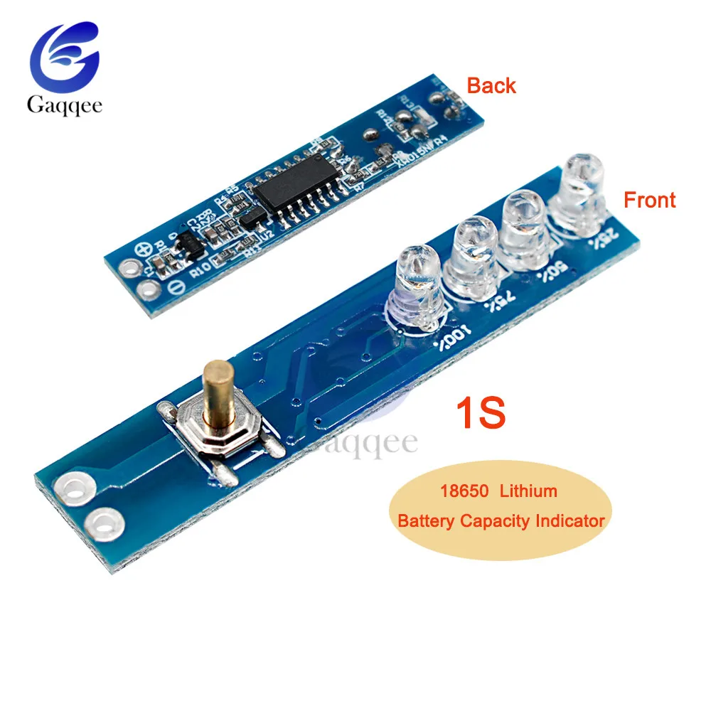 

Тестер емкости литиевых батарей 1S/2S/3S/4S, светодиодный дисплей, модуль индикатора уровня мощности для литий-ионных lipo батарей 18650