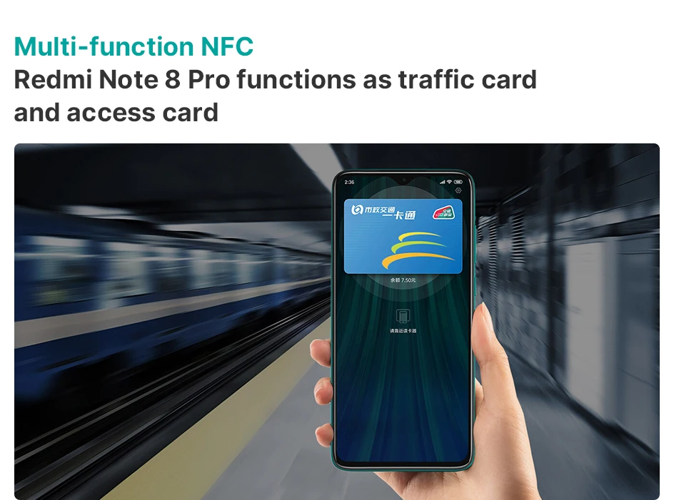 Redmi Note 8 Pro Xiaomi Глобальная версия 6 ГБ 64 ГБ / 128 ГБ Смартфон G90T Octa Core 6,53 ”64-мегапиксельная 4500 мАч NFC Мобильный телефон Android