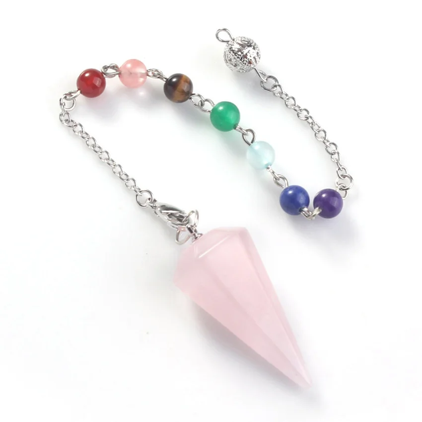 FYJS уникальная Посеребренная шестиугольная Пирамида маятниковая подвеска черные