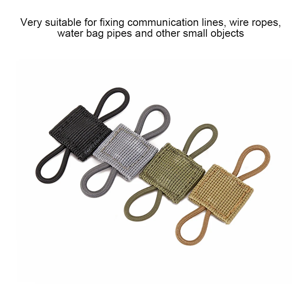 

Tactical MOLLE Elastic Molle Ribbon Buckle Tactical Binding Retainer for Antenna Stick Pipe Elastic Rope Webbing Buckle