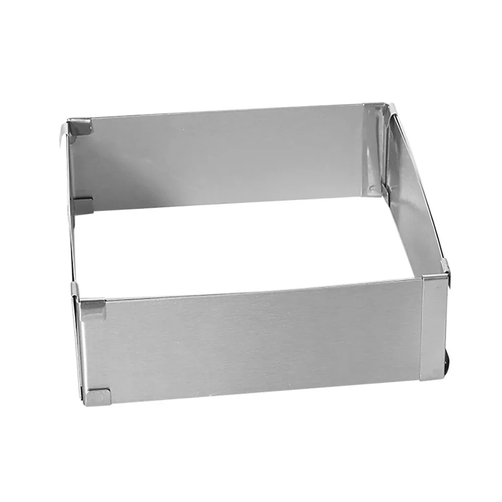 Регулируемая форма для торта из нержавеющей стали квадратная кольцо выпечки